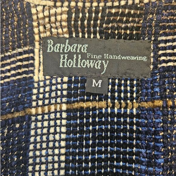 Barbara Holloway Blue Multicolor Chambray Fringe Jacket Medium $395 Minimalist - Picture 2 of 7